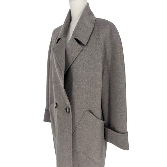 Kinross Wool & Cashmere Blend Notch Collar Button Front Coat - Picture 6 of 16